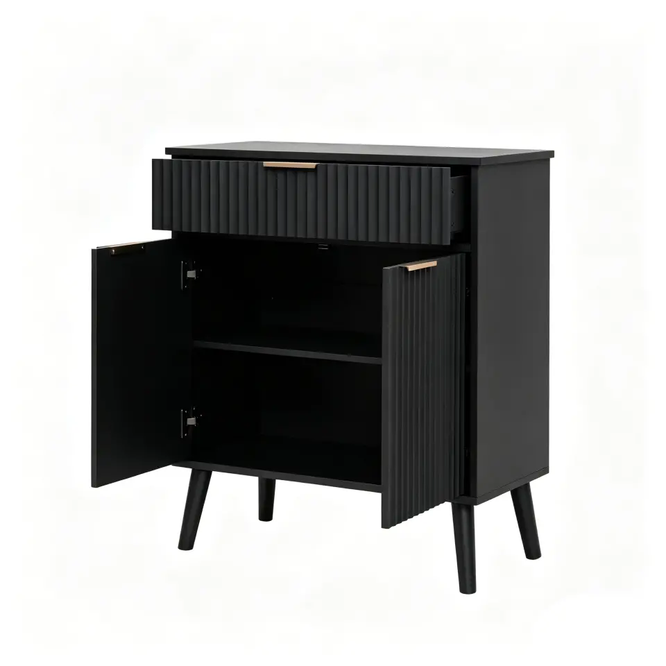 Two-Door Wooden Buffet Cabinet with Storage Drawer thumbnail 13