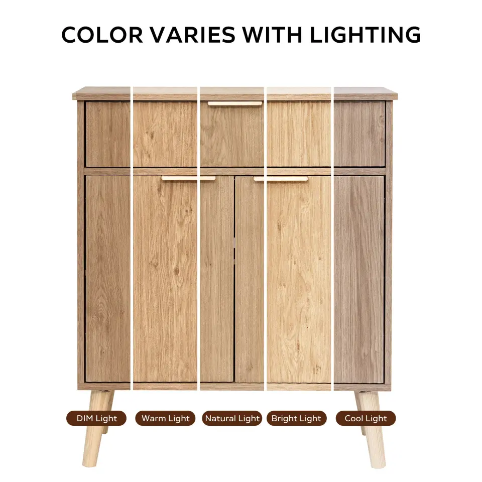 Two-Door Wooden Buffet Cabinet with Storage Drawer thumbnail 23