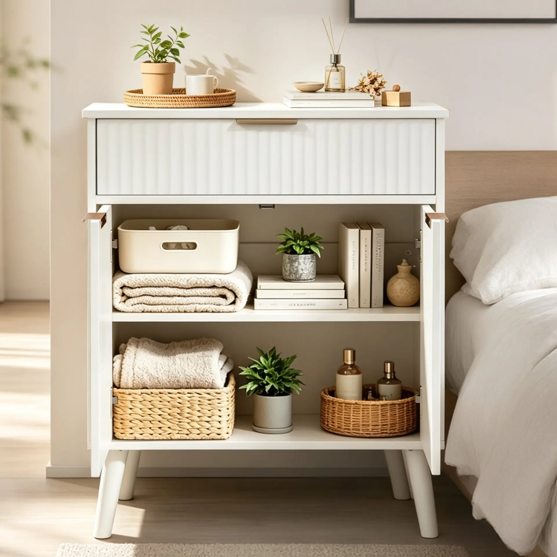 Two-Door Wooden Buffet Cabinet with Storage Drawer - view 38