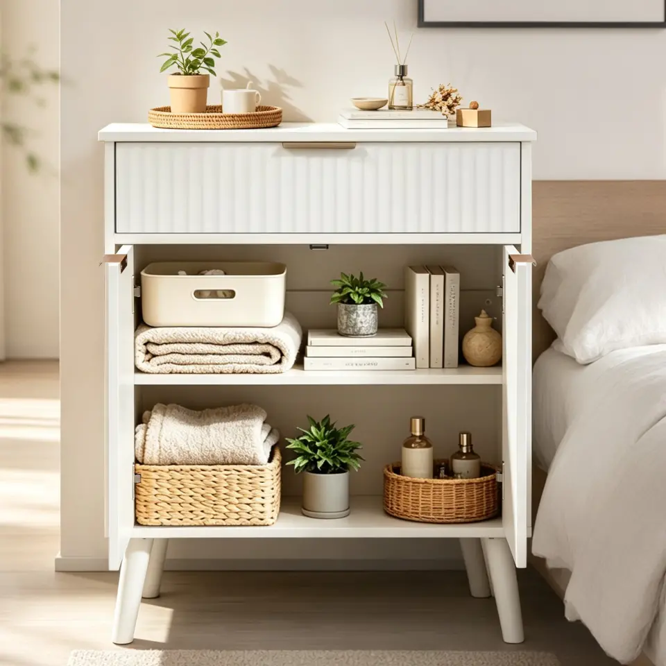 Two-Door Wooden Buffet Cabinet with Storage Drawer thumbnail 38