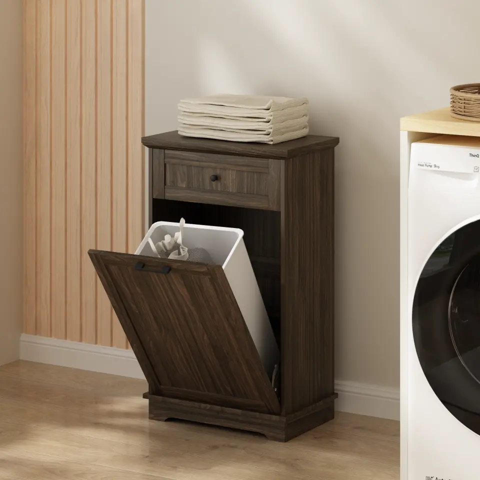 Freestanding Tilt-Out Ten-Gallon Concealed Trash Cabinet thumbnail 4