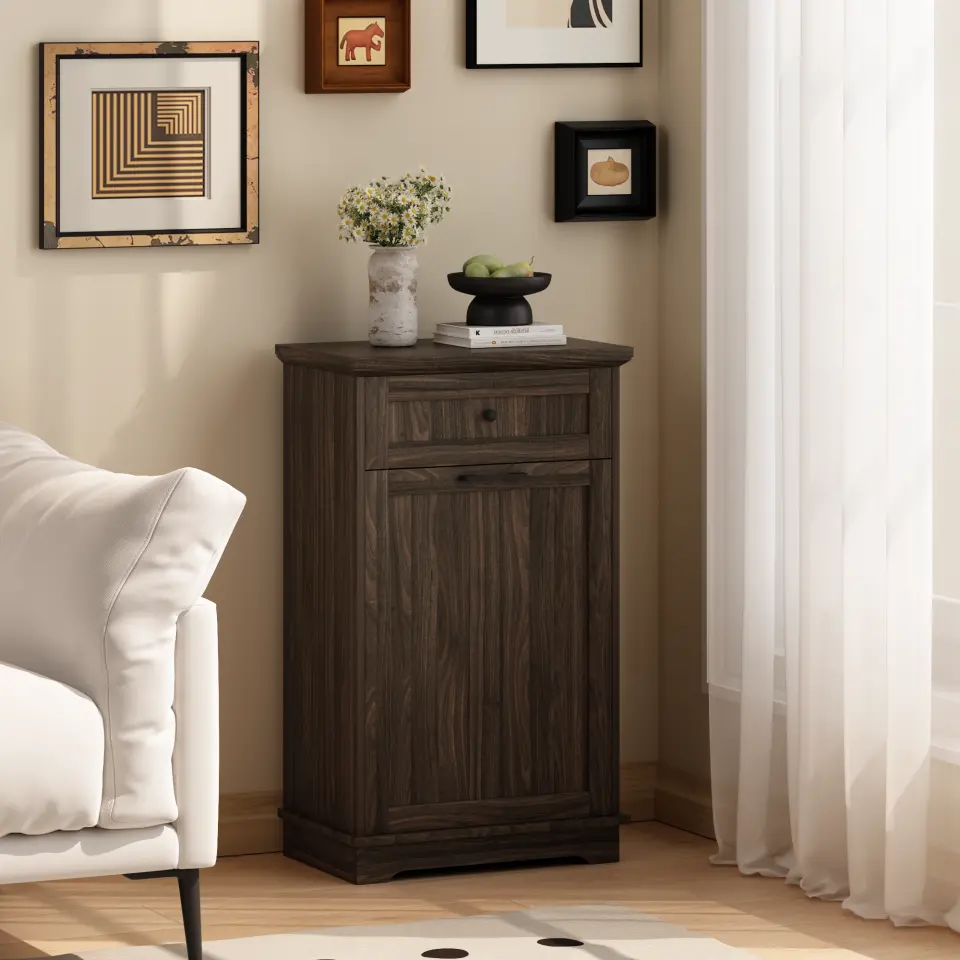 Freestanding Tilt-Out Ten-Gallon Concealed Trash Cabinet thumbnail 6