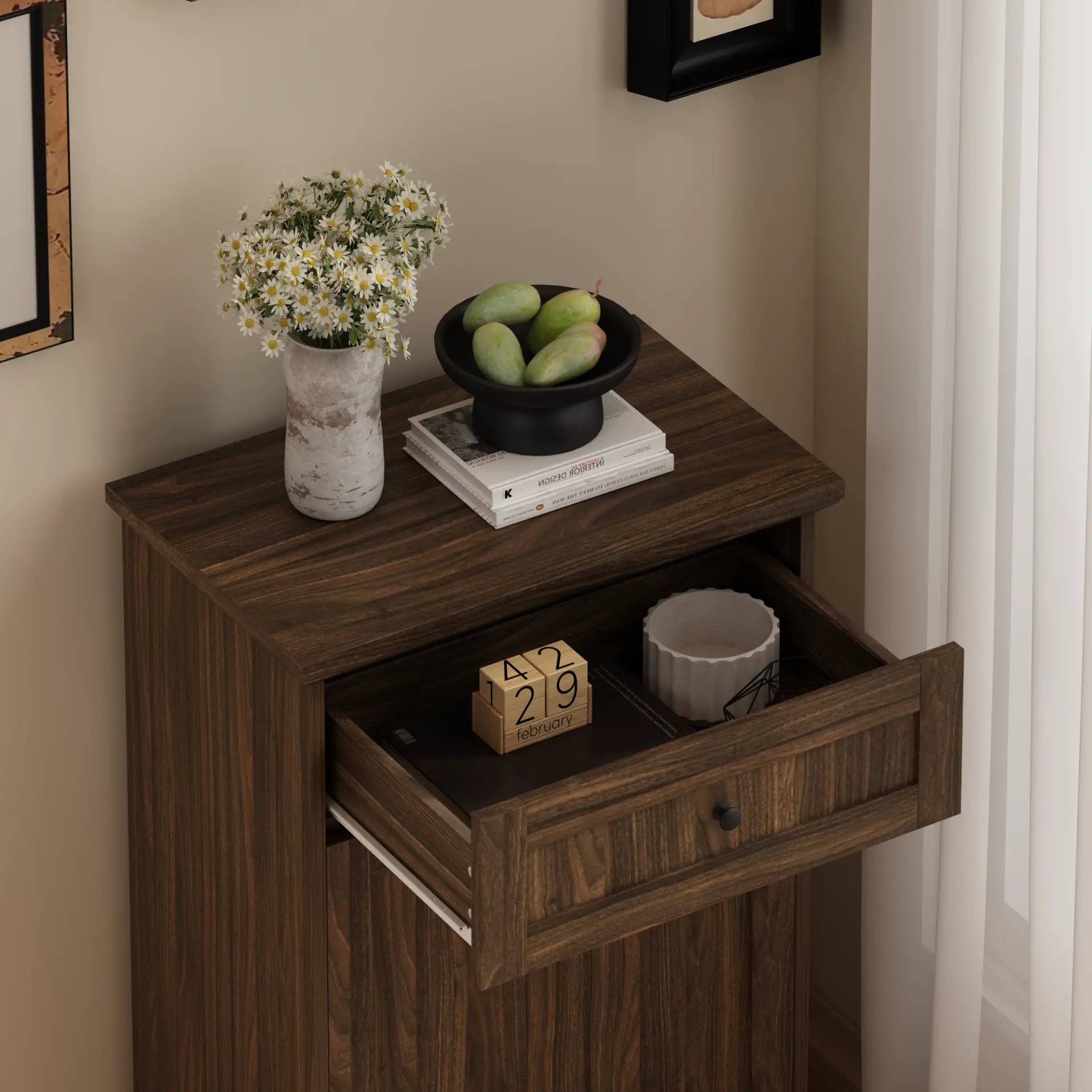 Freestanding Tilt-Out Ten-Gallon Concealed Trash Cabinet - view 8