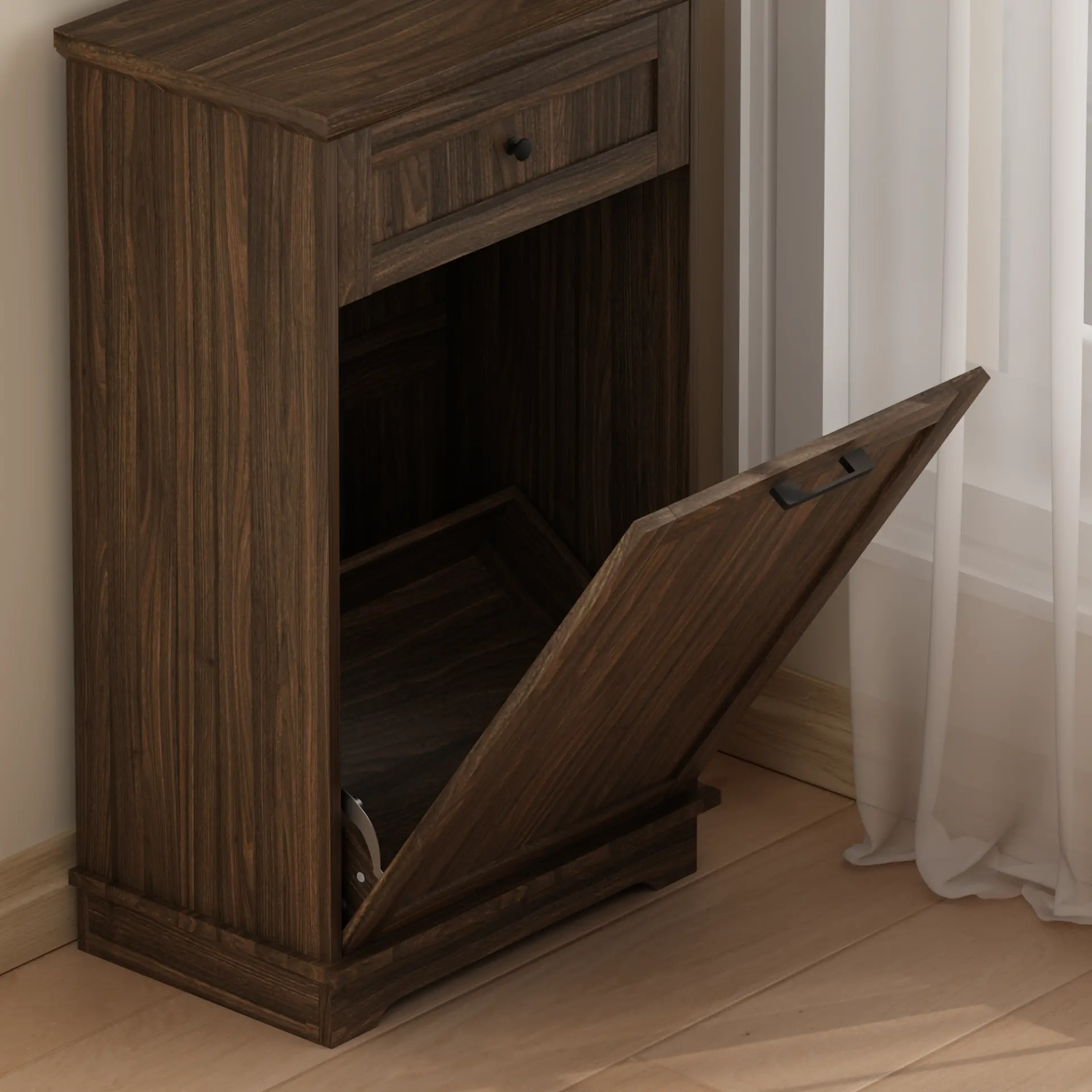Freestanding Tilt-Out Ten-Gallon Concealed Trash Cabinet - view 9