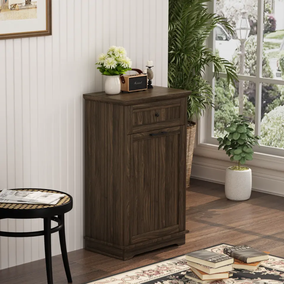 Freestanding Tilt-Out Ten-Gallon Concealed Trash Cabinet thumbnail 10