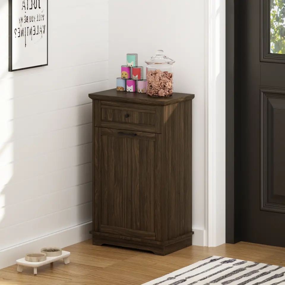 Freestanding Tilt-Out Ten-Gallon Concealed Trash Cabinet thumbnail 12