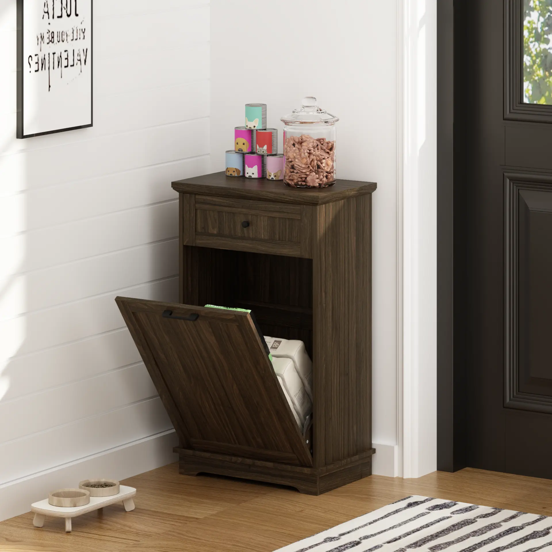 Freestanding Tilt-Out Ten-Gallon Concealed Trash Cabinet - view 13