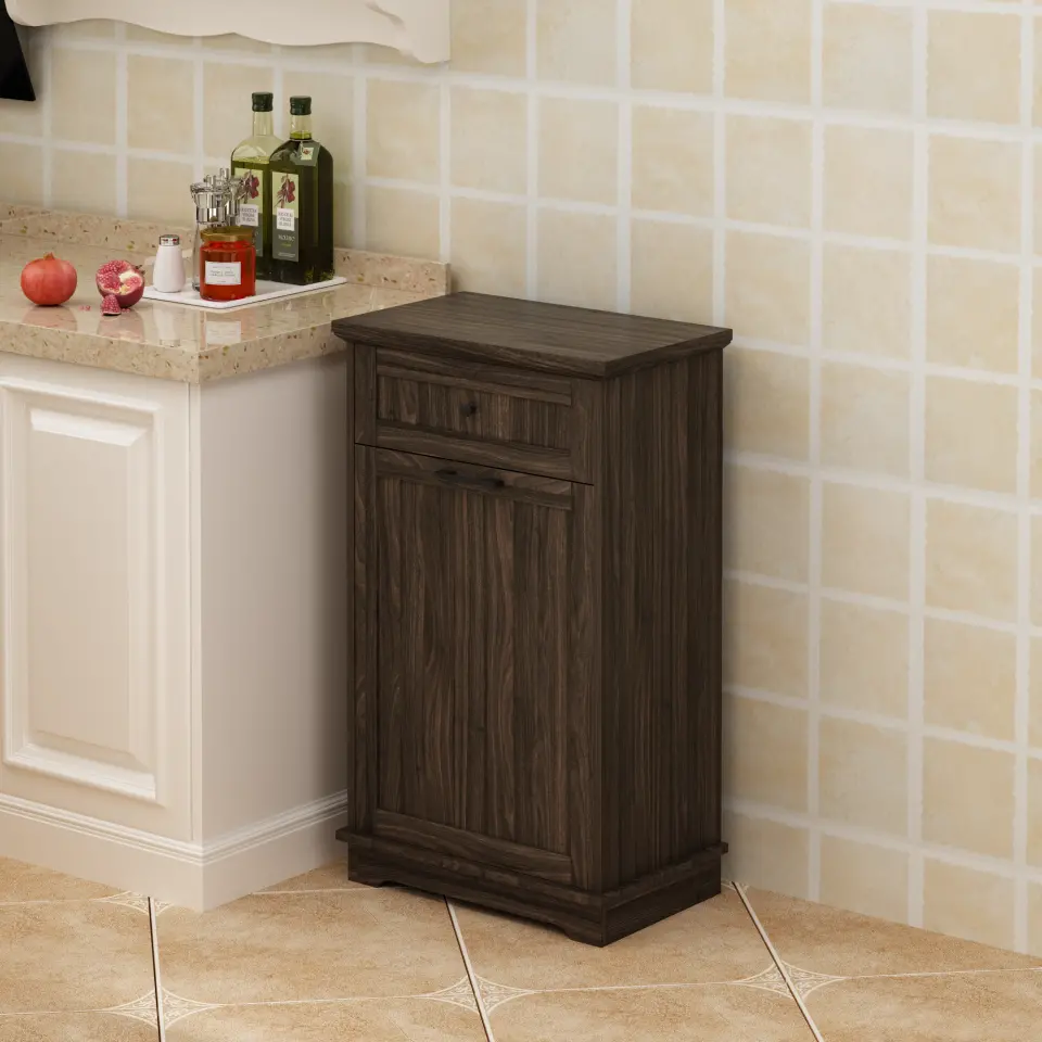 Freestanding Tilt-Out Ten-Gallon Concealed Trash Cabinet thumbnail 14