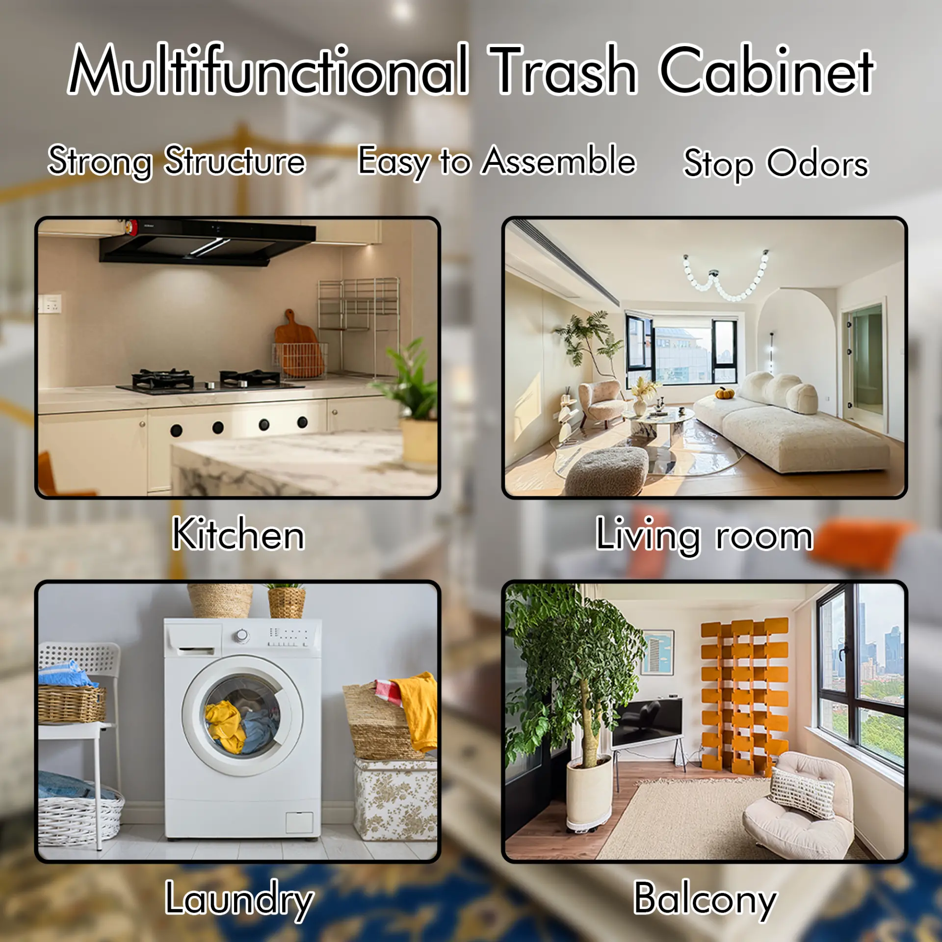 Freestanding Tilt-Out Ten-Gallon Concealed Trash Cabinet - view 17
