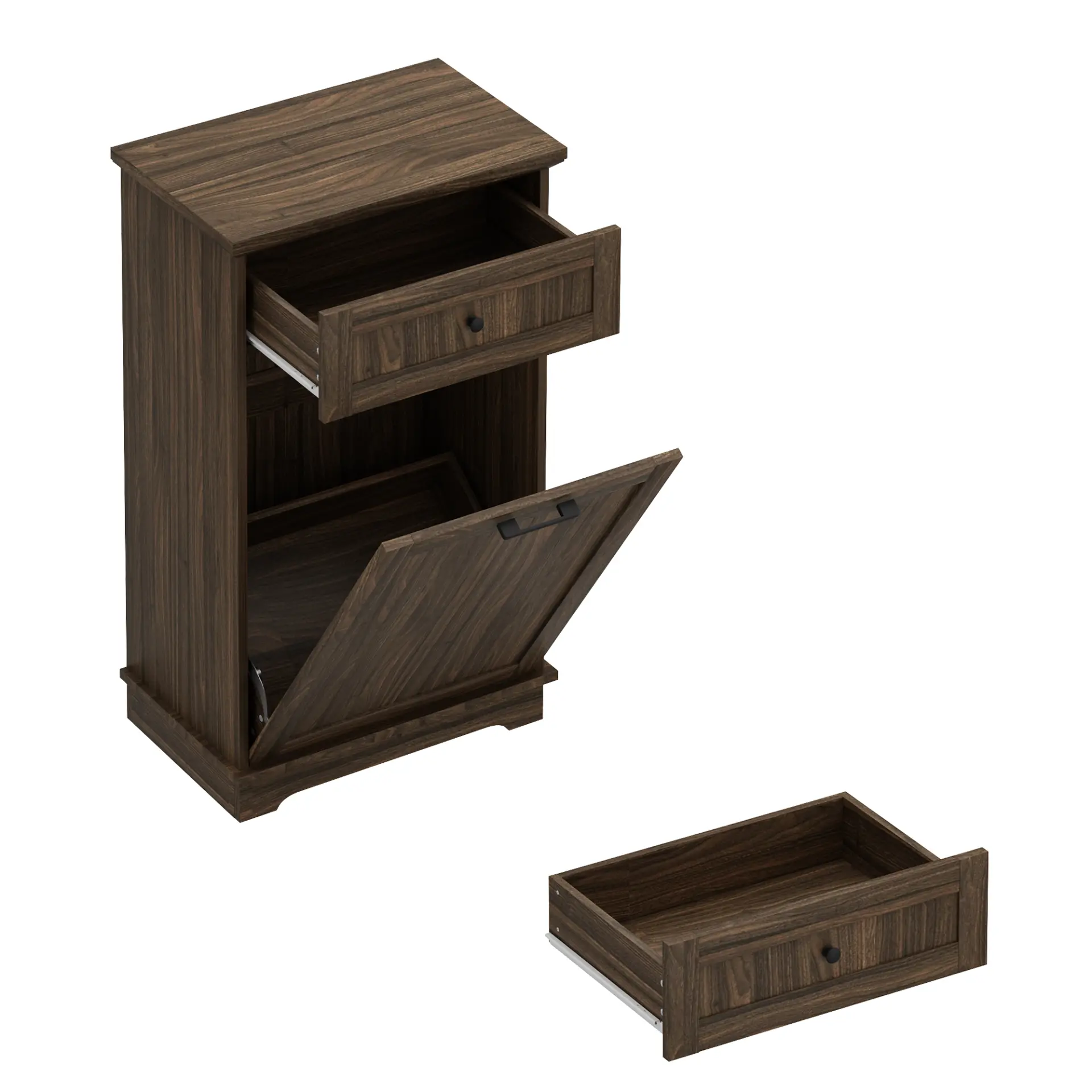 Freestanding Tilt-Out Ten-Gallon Concealed Trash Cabinet - view 22