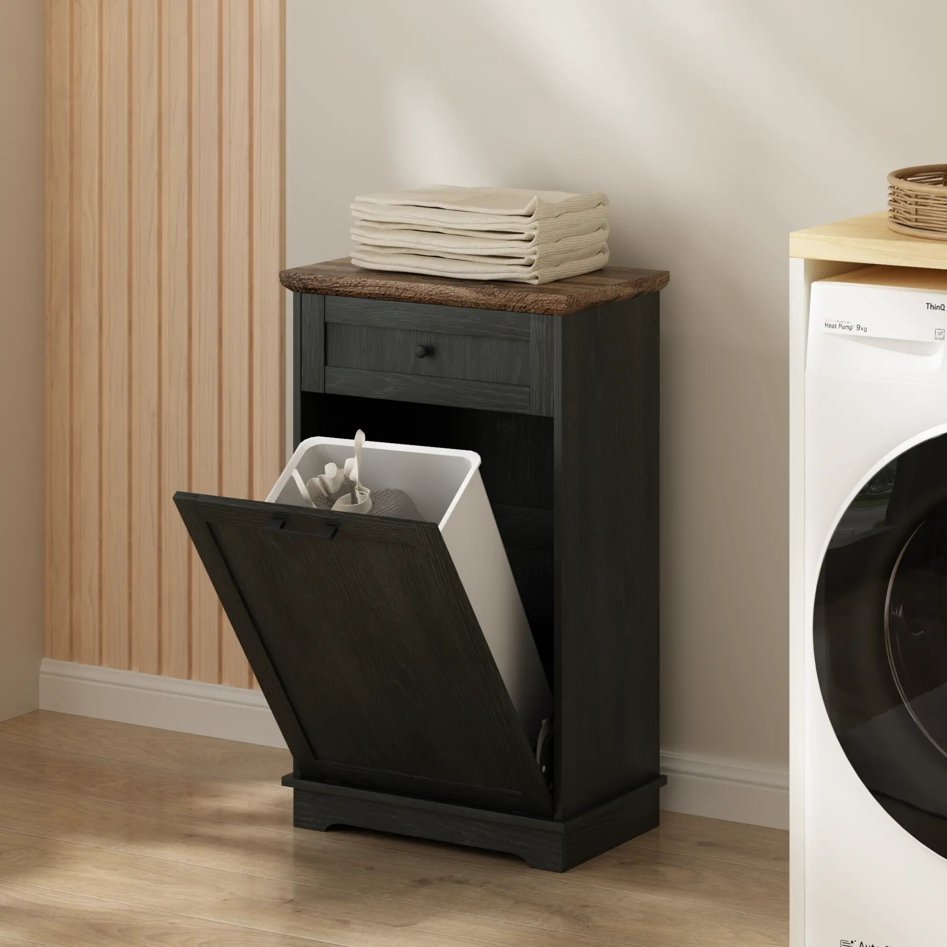 Freestanding Tilt-Out Ten-Gallon Concealed Trash Cabinet - view 37