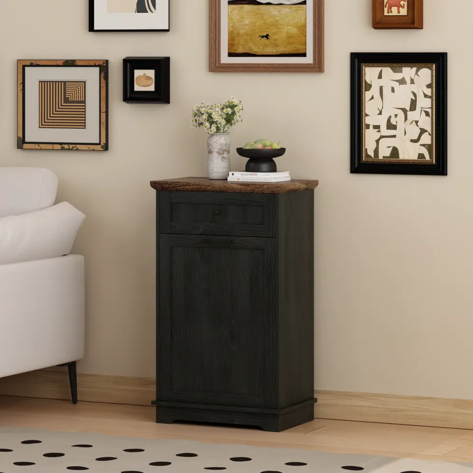 Freestanding Tilt-Out Ten-Gallon Concealed Trash Cabinet thumbnail 40