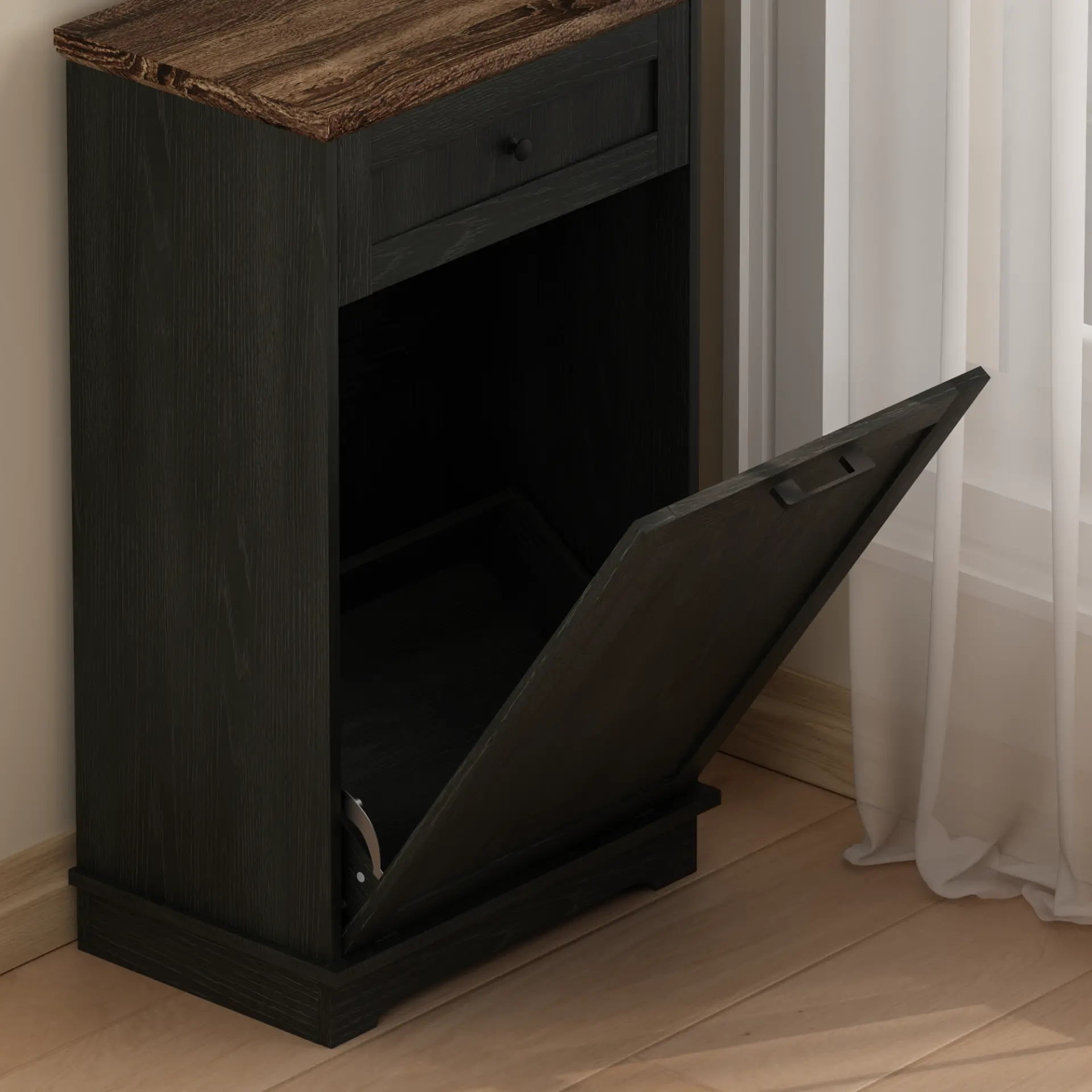 Freestanding Tilt-Out Ten-Gallon Concealed Trash Cabinet - view 42