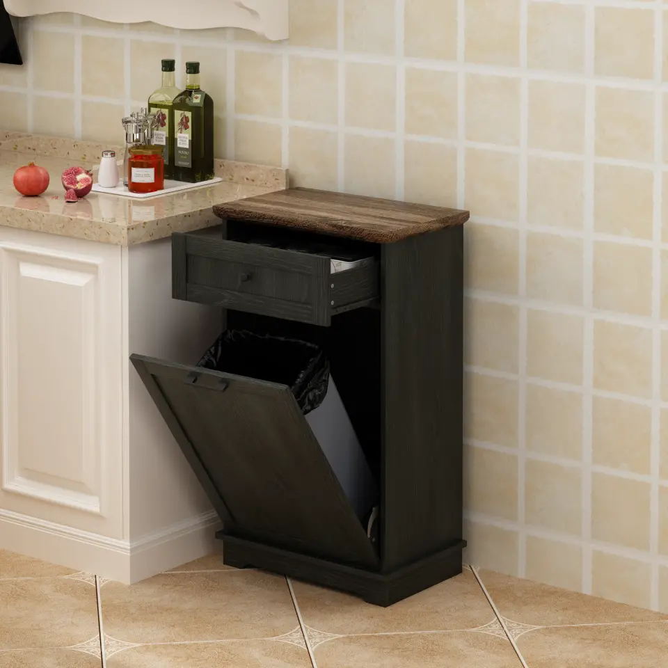 Freestanding Tilt-Out Ten-Gallon Concealed Trash Cabinet thumbnail 44