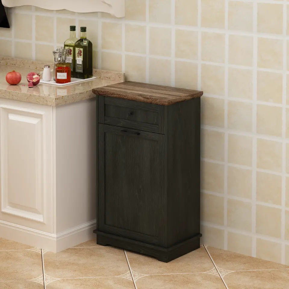 Freestanding Tilt-Out Ten-Gallon Concealed Trash Cabinet thumbnail 45