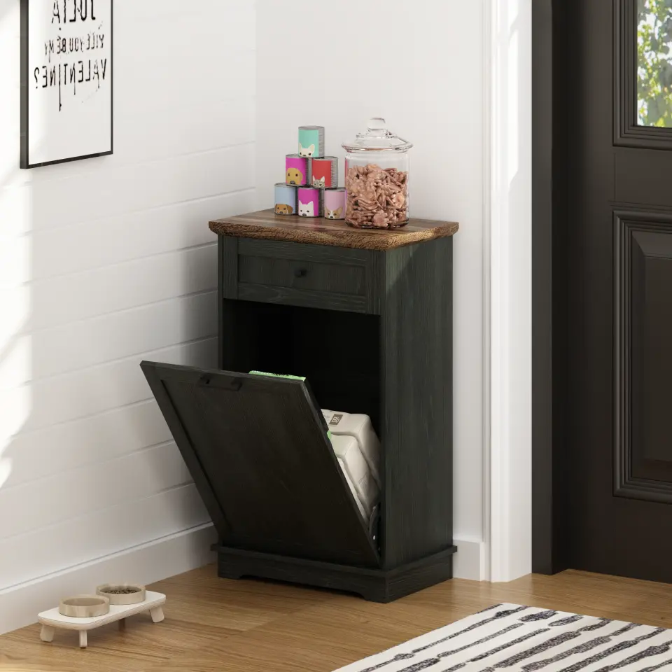 Freestanding Tilt-Out Ten-Gallon Concealed Trash Cabinet thumbnail 48