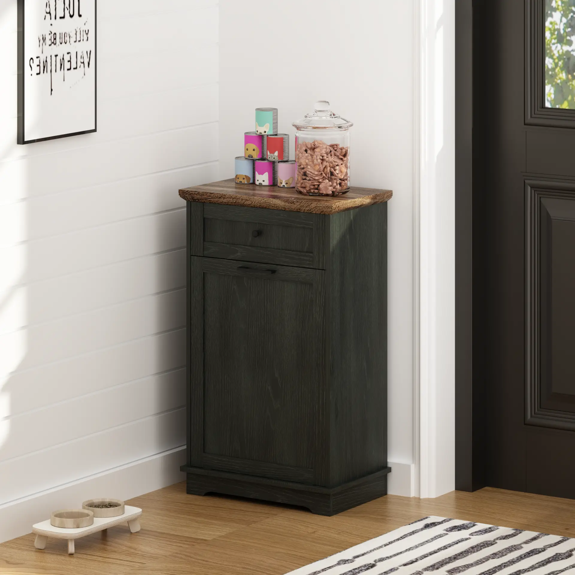 Freestanding Tilt-Out Ten-Gallon Concealed Trash Cabinet - view 49