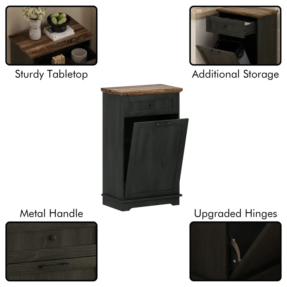 Freestanding Tilt-Out Ten-Gallon Concealed Trash Cabinet thumbnail 51