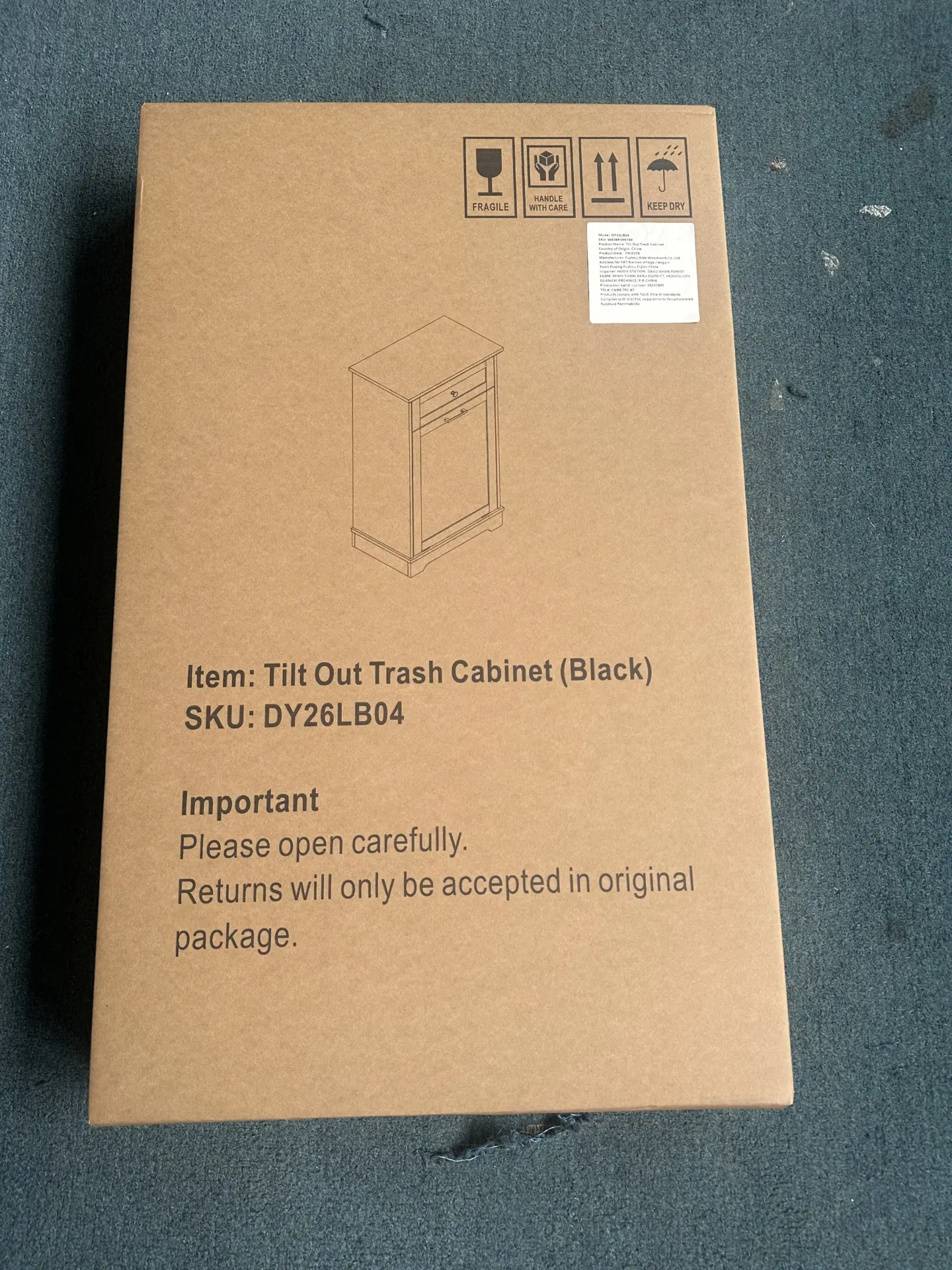 Freestanding Tilt-Out Ten-Gallon Concealed Trash Cabinet - view 59