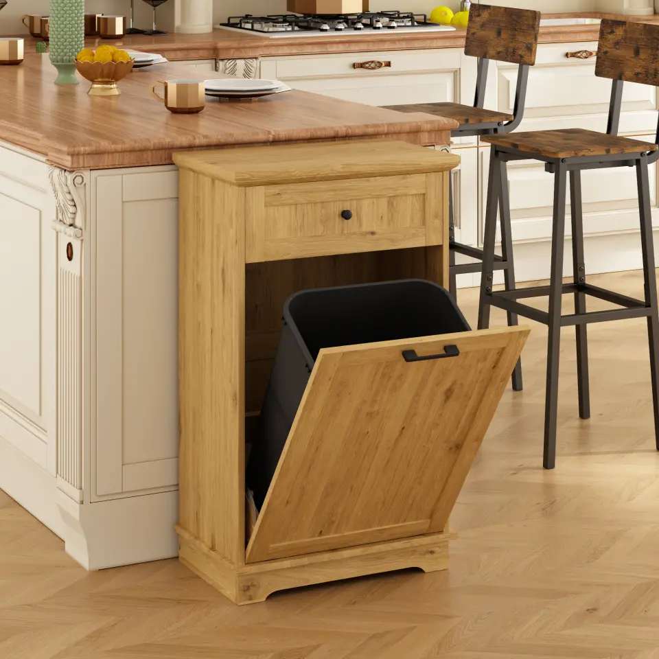 Freestanding Tilt-Out Ten-Gallon Concealed Trash Cabinet thumbnail 67