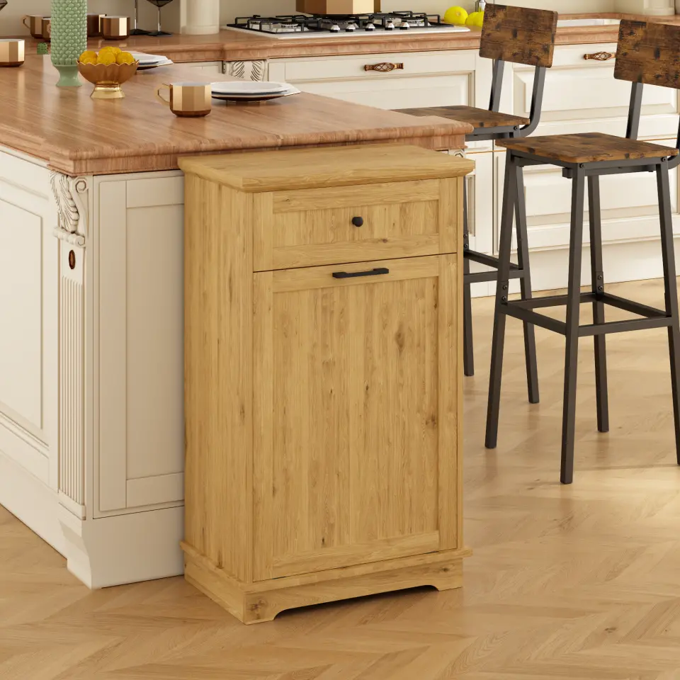 Freestanding Tilt-Out Ten-Gallon Concealed Trash Cabinet thumbnail 68