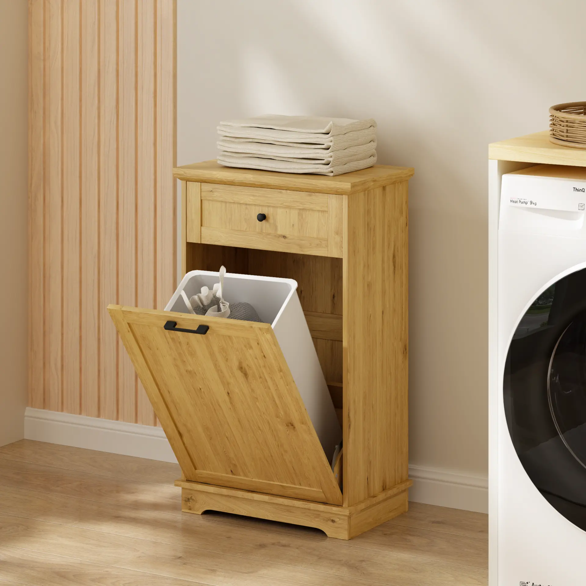 Freestanding Tilt-Out Ten-Gallon Concealed Trash Cabinet - view 70