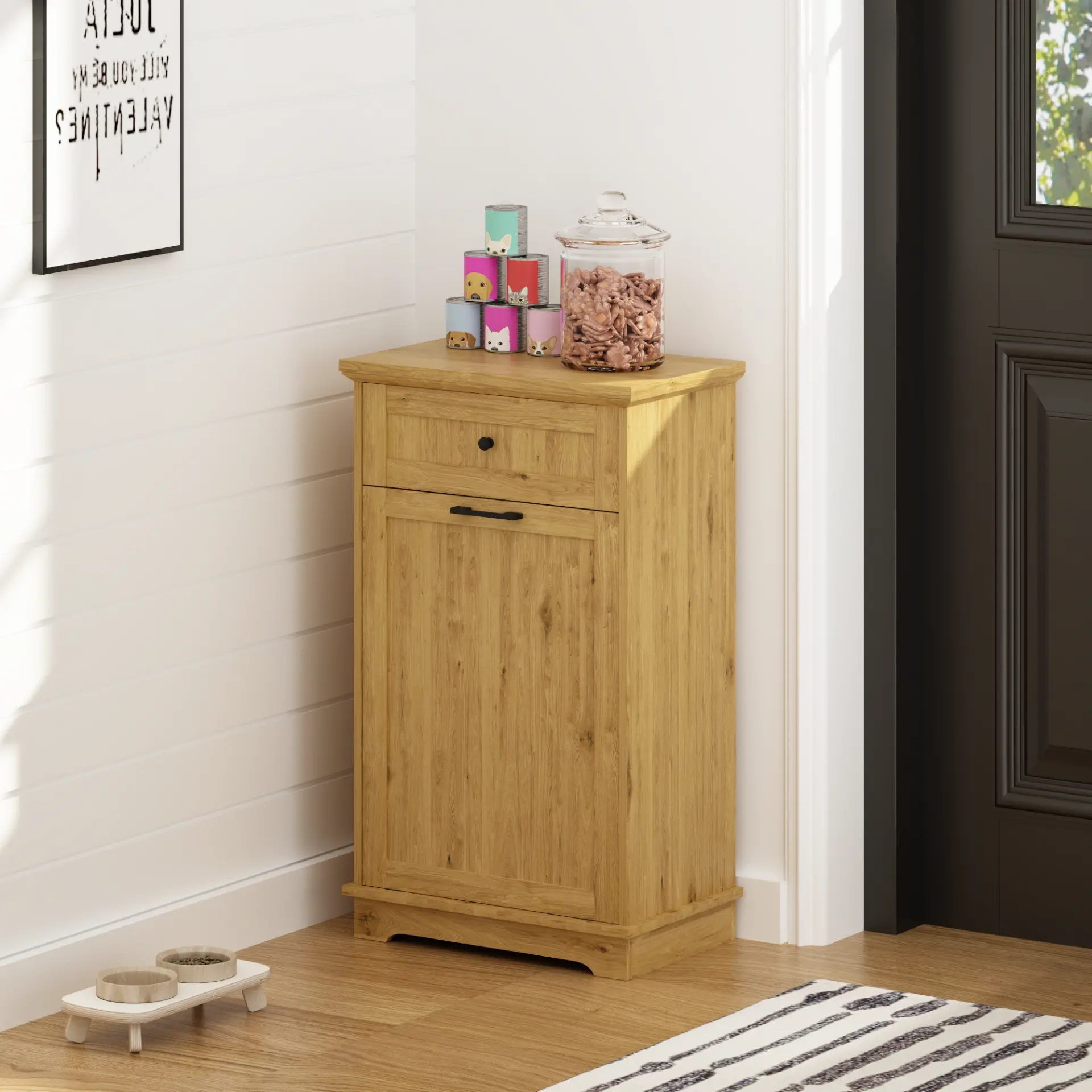 Freestanding Tilt-Out Ten-Gallon Concealed Trash Cabinet - view 77