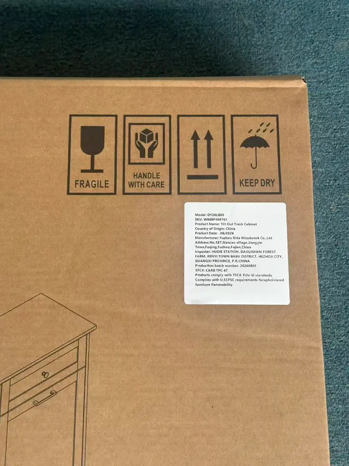 Freestanding Tilt-Out Ten-Gallon Concealed Trash Cabinet thumbnail 93
