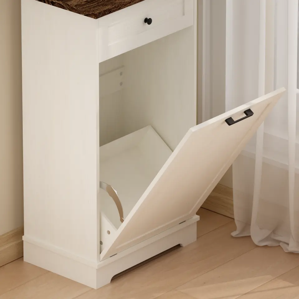 Two-Tone Tilt-Out Concealed Kitchen Trash Cabinet thumbnail 8