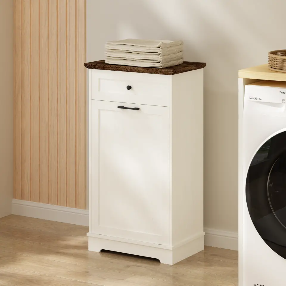 Two-Tone Tilt-Out Concealed Kitchen Trash Cabinet thumbnail 9
