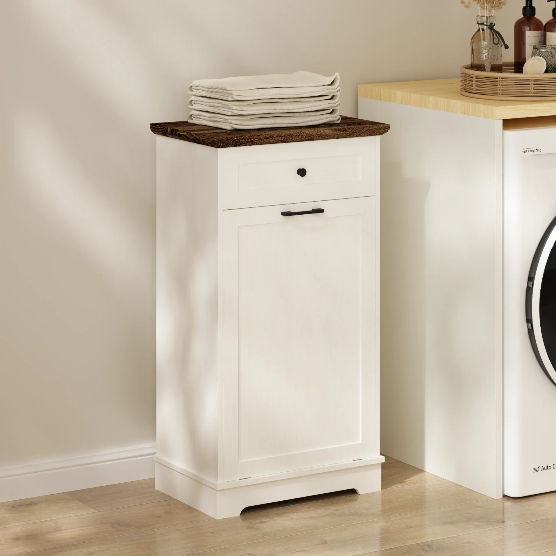 Two-Tone Tilt-Out Concealed Kitchen Trash Cabinet - view 10