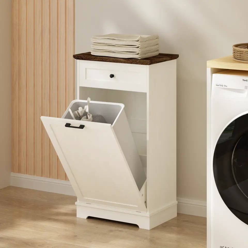 Two-Tone Tilt-Out Concealed Kitchen Trash Cabinet thumbnail 11