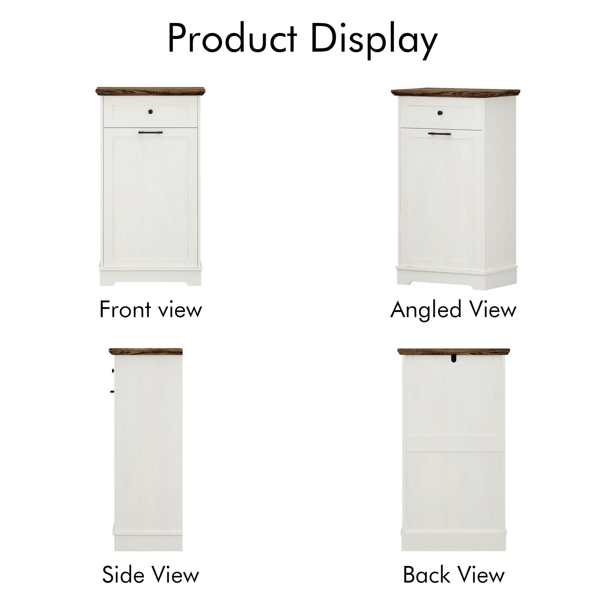 Two-Tone Tilt-Out Concealed Kitchen Trash Cabinet - view 21