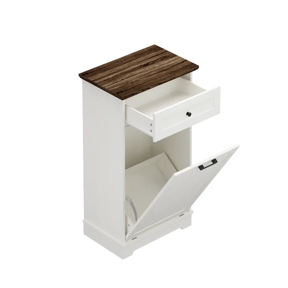 Two-Tone Tilt-Out Concealed Kitchen Trash Cabinet thumbnail 24