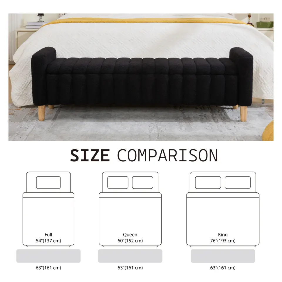 Teddy Upholstered Flip-Top Storage Entryway Bench thumbnail 4