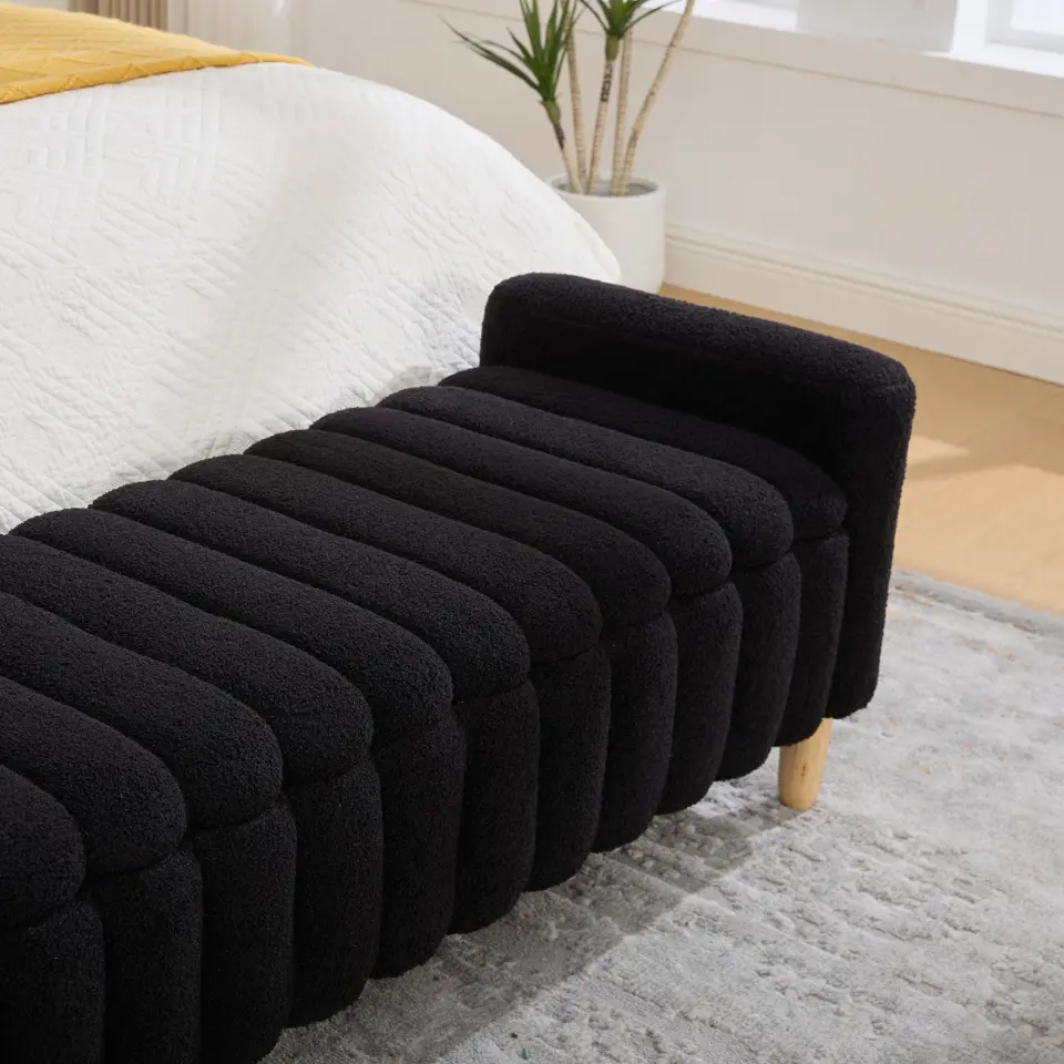 Teddy Upholstered Flip-Top Storage Entryway Bench thumbnail 9