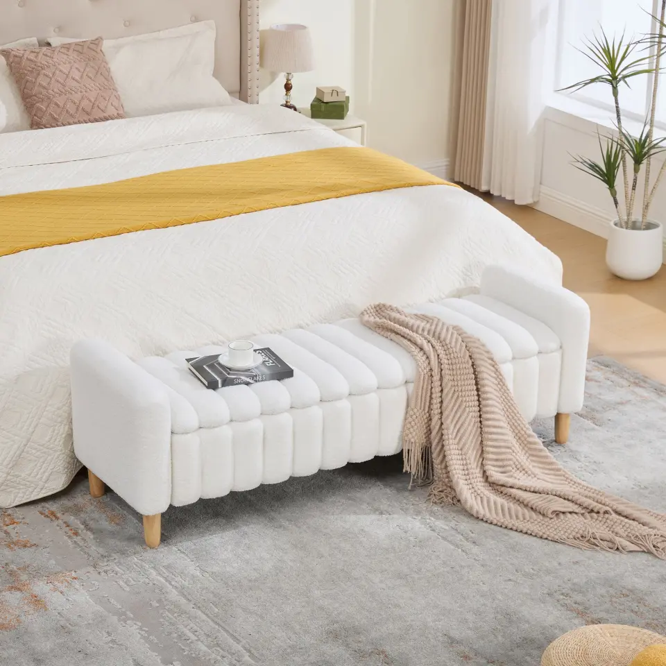 Teddy Upholstered Flip-Top Storage Entryway Bench thumbnail 13