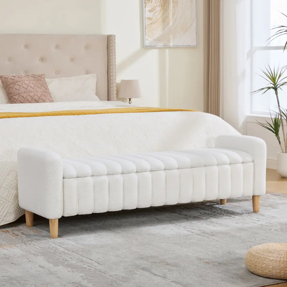 Teddy Upholstered Flip-Top Storage Entryway Bench thumbnail 14