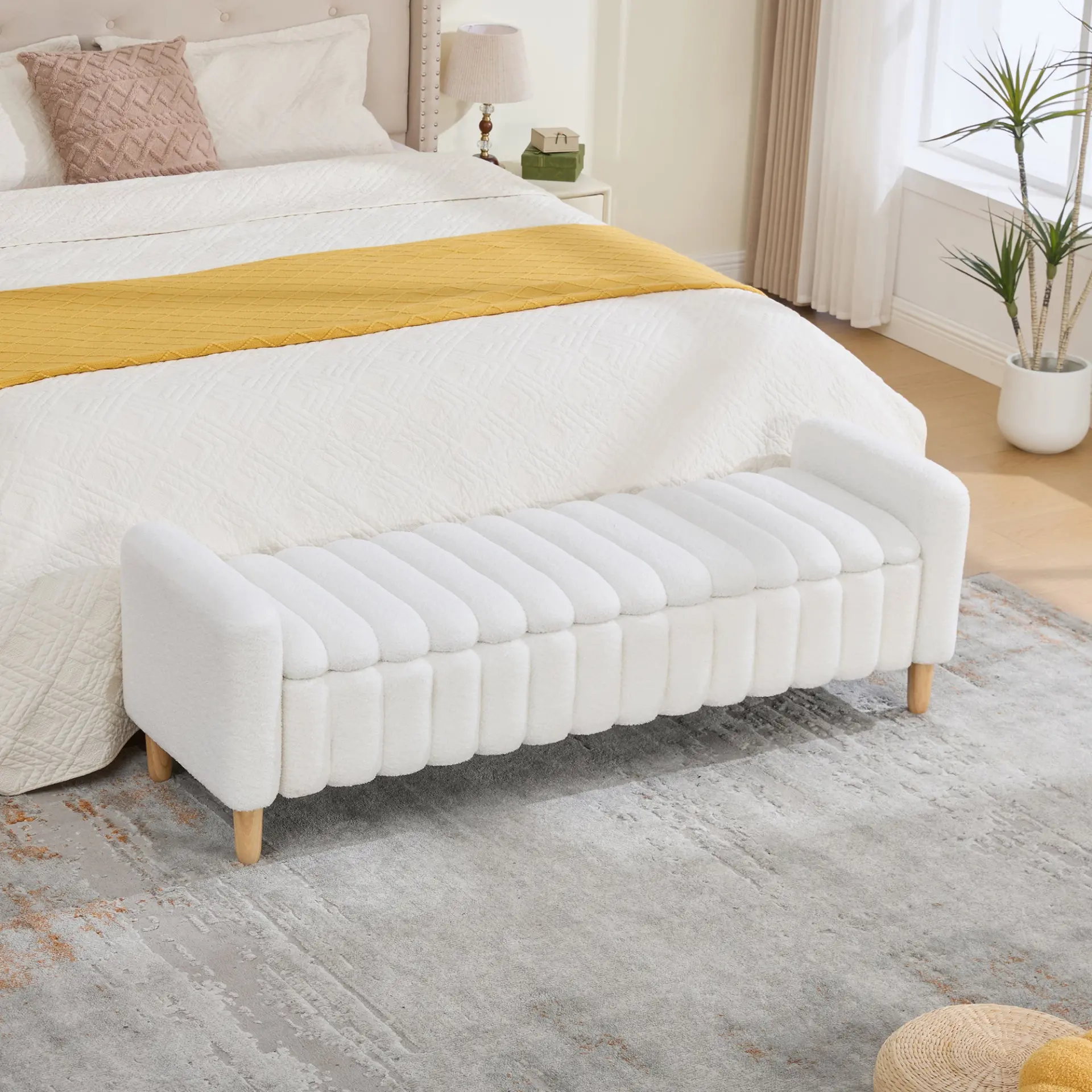 Teddy Upholstered Flip-Top Storage Entryway Bench - view 15