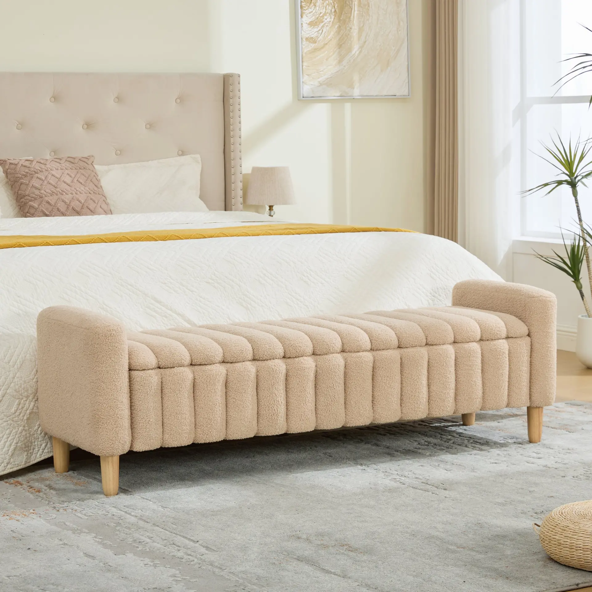 Teddy Upholstered Flip-Top Storage Entryway Bench - view 25