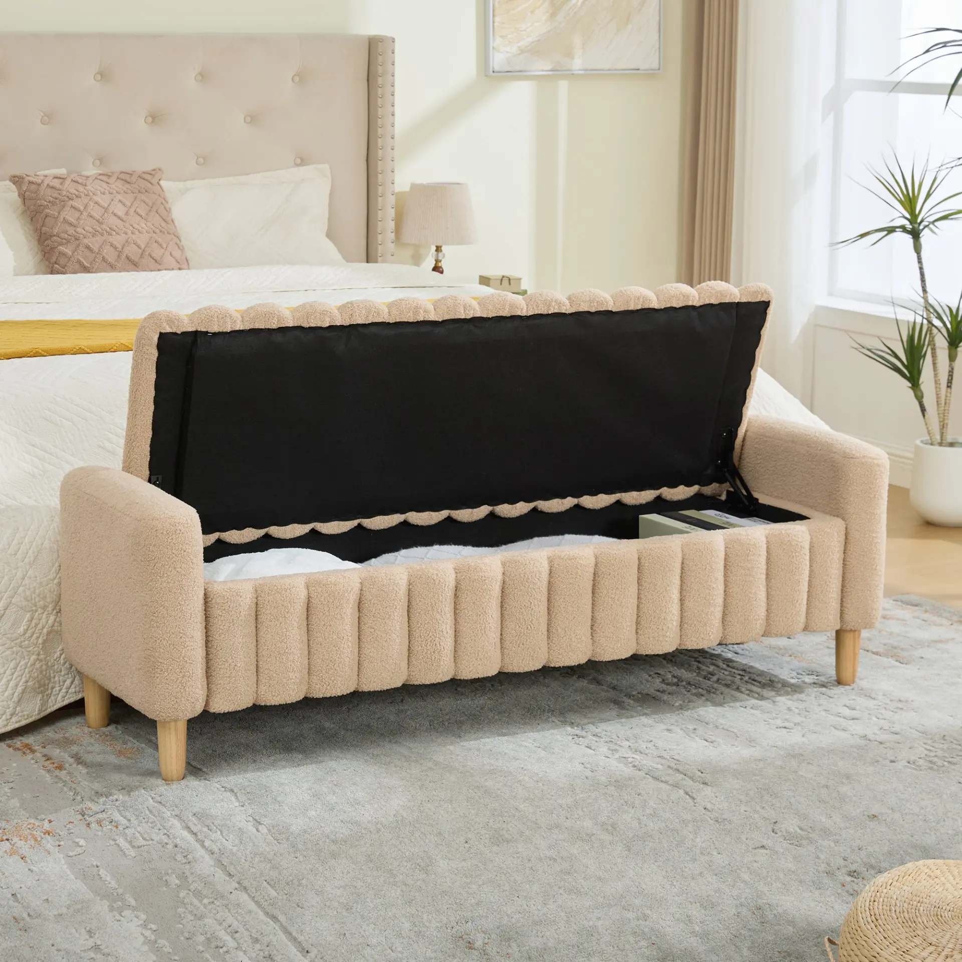 Teddy Upholstered Flip-Top Storage Entryway Bench - view 29