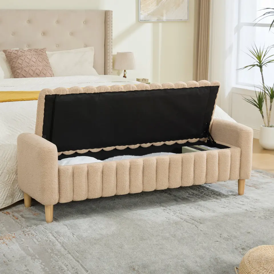 Teddy Upholstered Flip-Top Storage Entryway Bench thumbnail 29