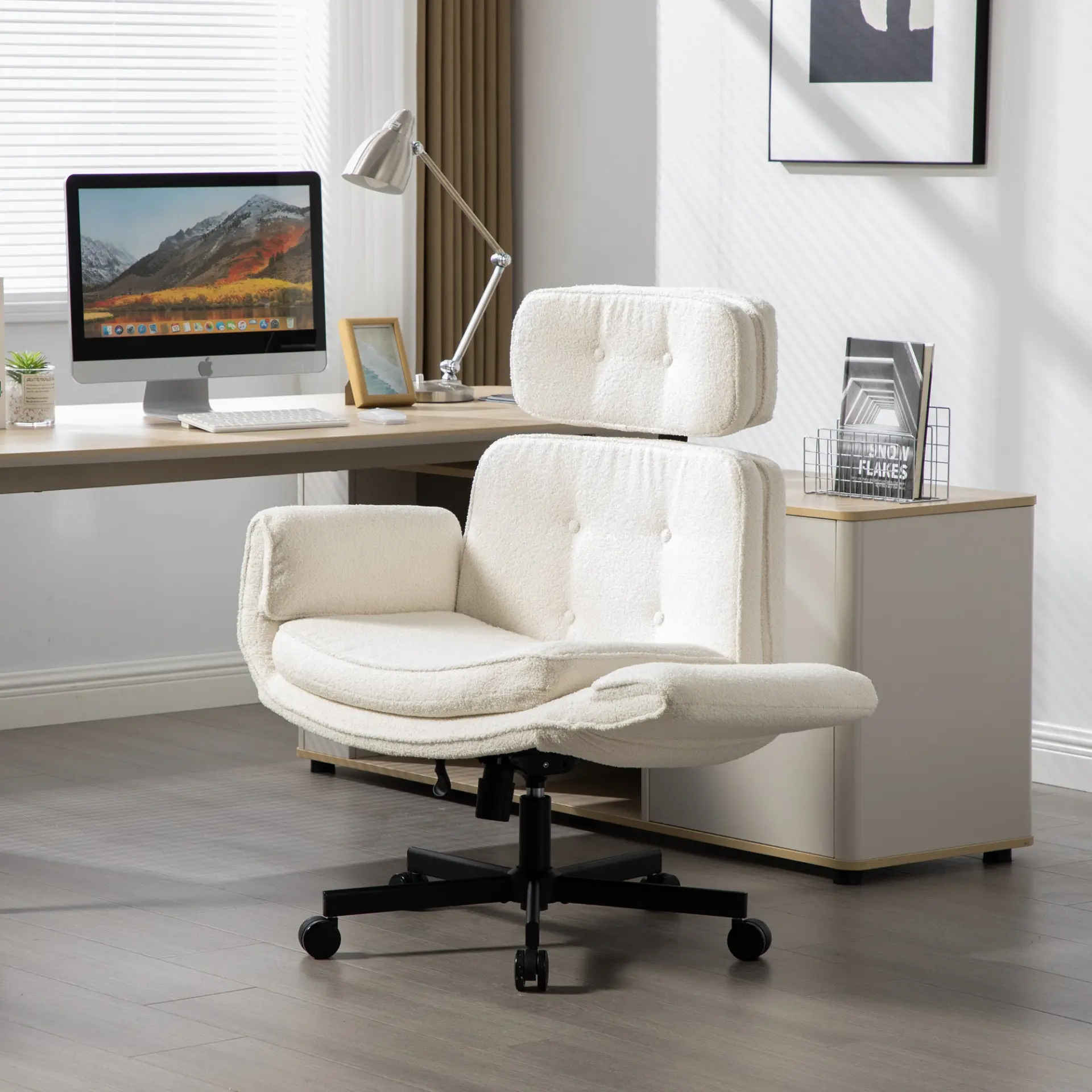 Ergonomic High-Back Swivel Office Chair with Headrest - view 1