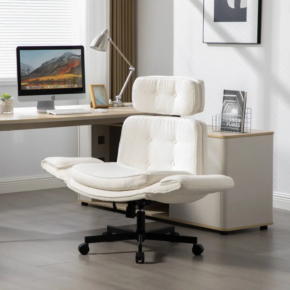 Ergonomic High-Back Swivel Office Chair with Headrest thumbnail 4