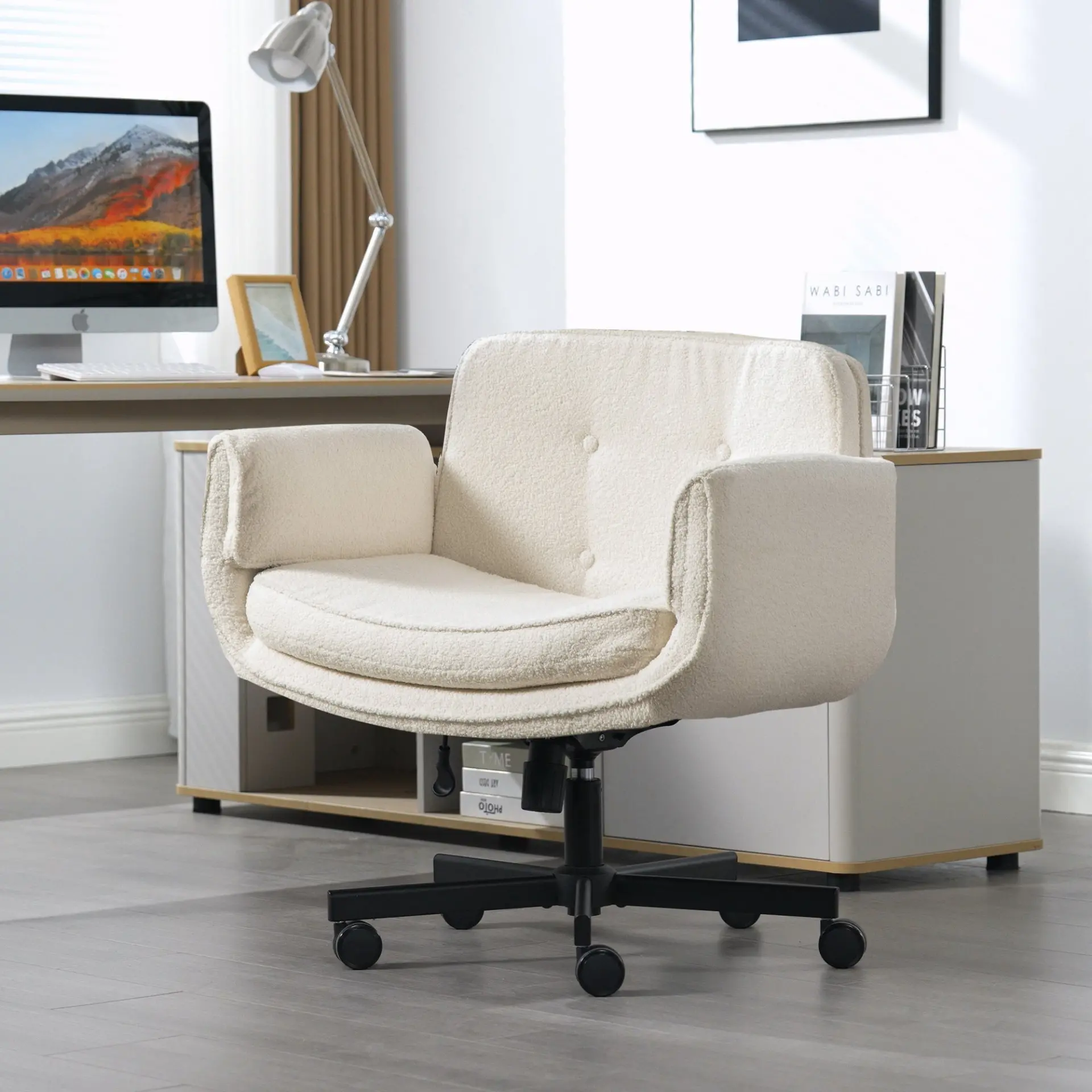 Ergonomic High-Back Swivel Office Chair with Headrest - view 5