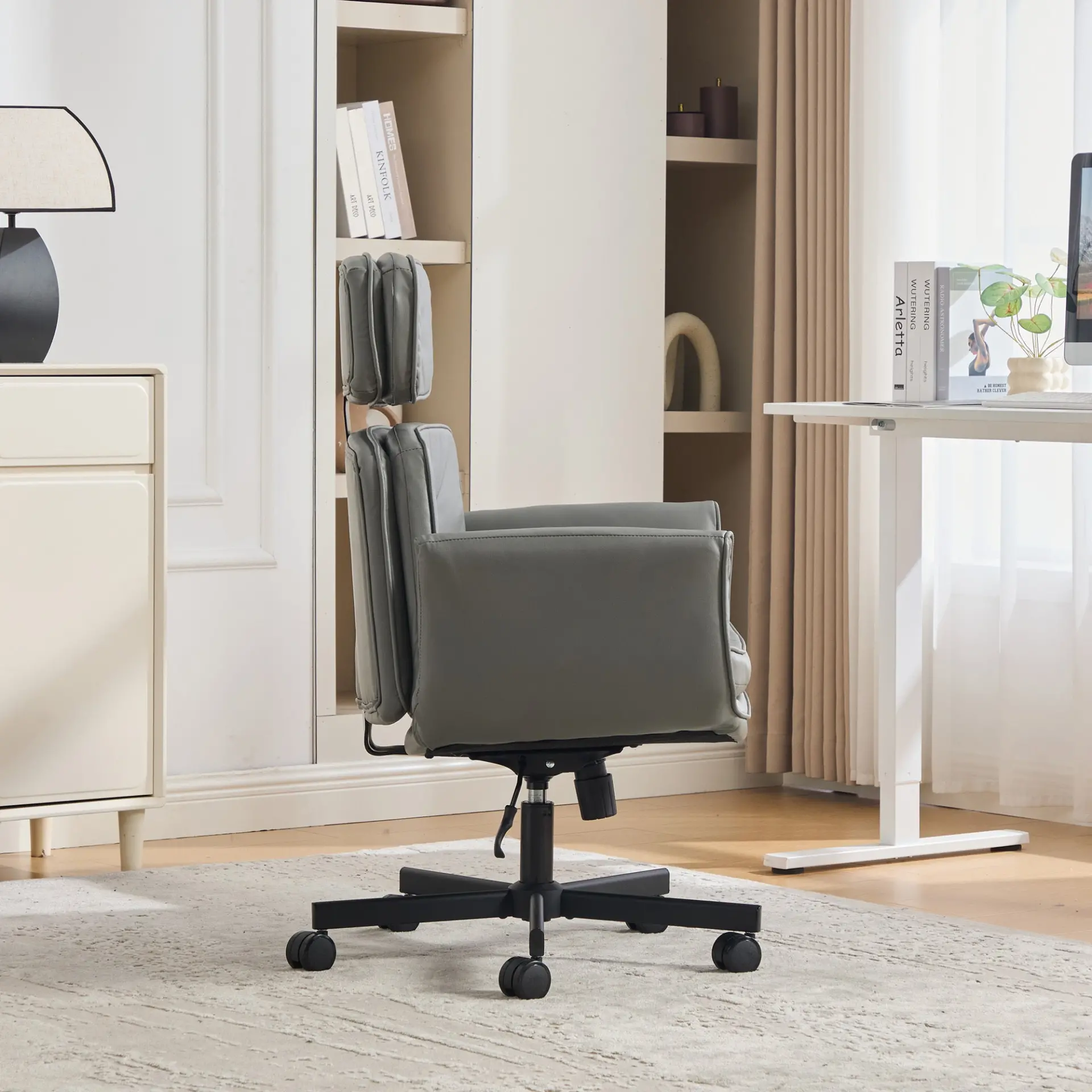 Ergonomic High-Back Swivel Office Chair with Headrest - view 18