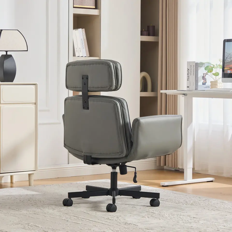 Ergonomic High-Back Swivel Office Chair with Headrest thumbnail 20