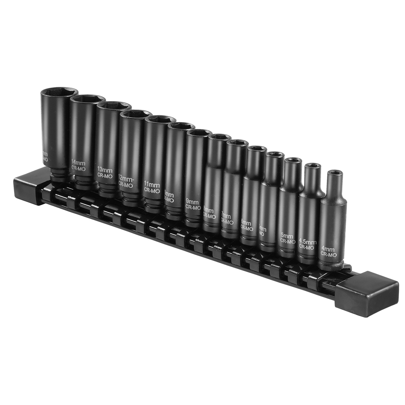 Juego de enchufes de impacto VEVOR 14 piezas 6 puntos 1/4" broca de accionamiento trinquete kit de herramientas estuche - Imagen 8 de 10