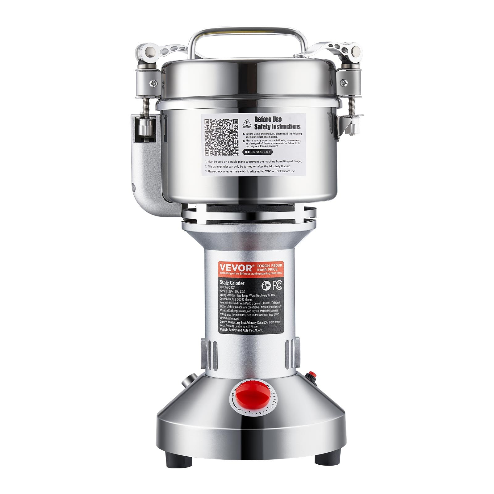 550g Electric Grain Mill Grinder, Straight Type