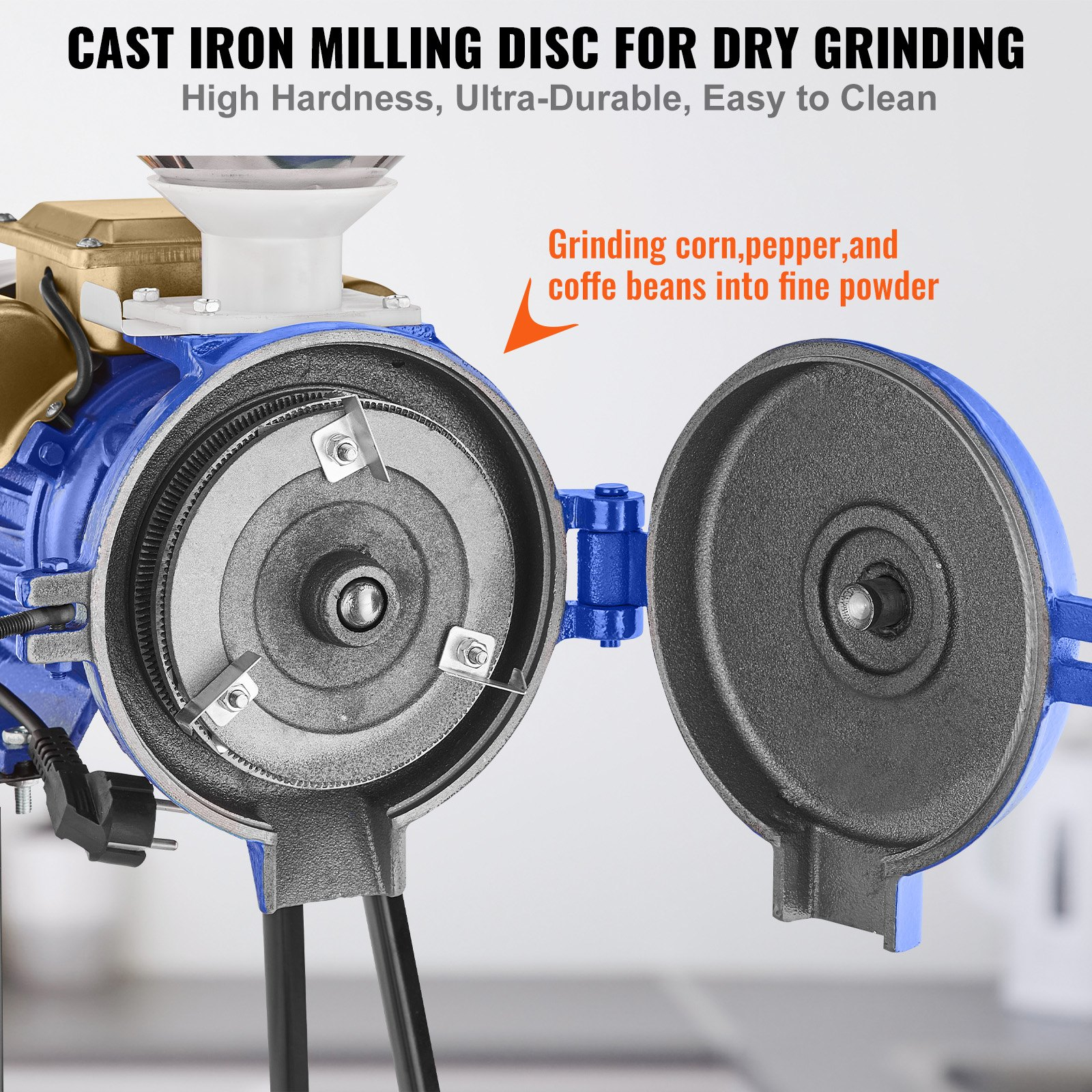 Electric Grain Mill Grinder, 3000W Spice Grinders, Dry Grinder